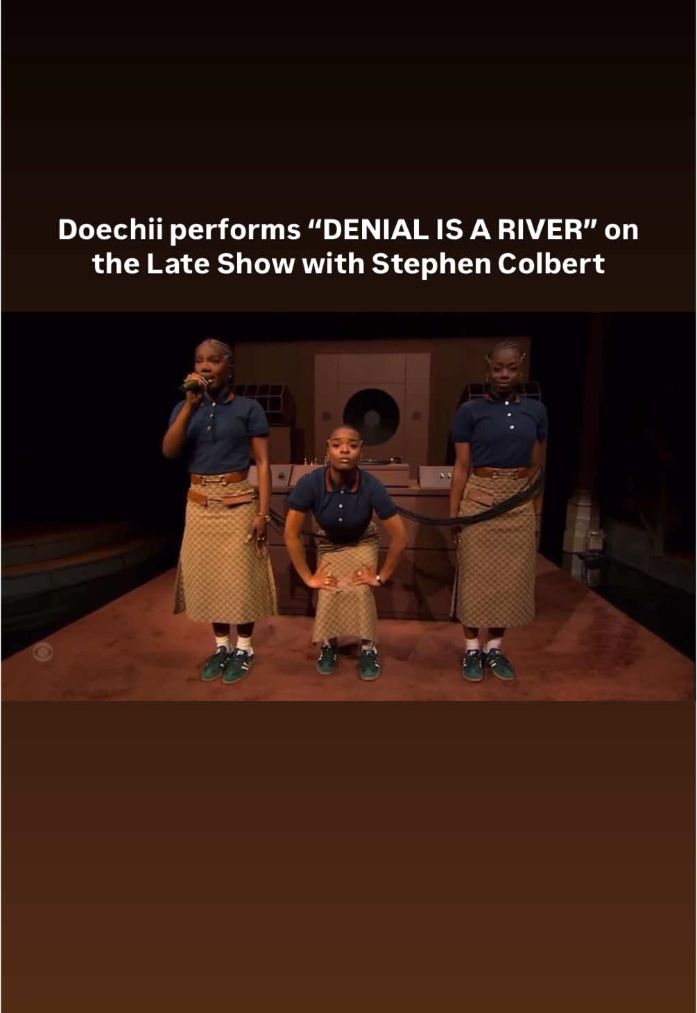 #Doechii performs “DENIAL IS A RIVER” on #TheLateShow with #StephenColbert.  #DENIALISARIVER #TheLateShowwithStephenColbert #rapalert