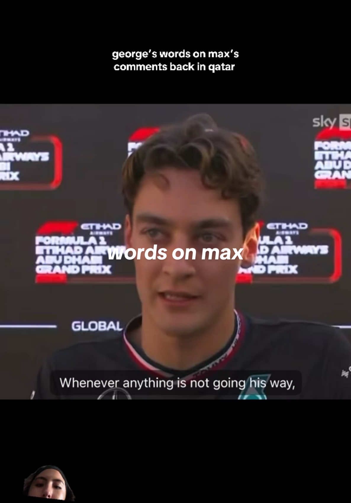 the tone of his voice in this video  #f1 #abudhabigp #maxverstappen #georgerussell 