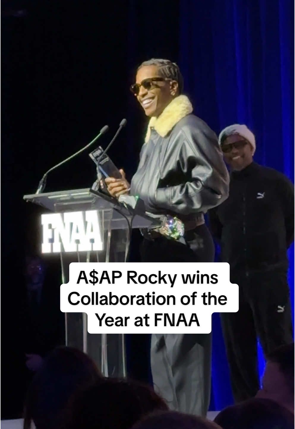 @AWGE x @PUMA win Collaboration of the Year at the 2024 Footwear News Achievement Awards (FNAAs) 🔥 @Footwear News | #FNAA #puma #asaprocky #asaprockyedit #awardshow #sneakers #rap #rapartist #fashion 