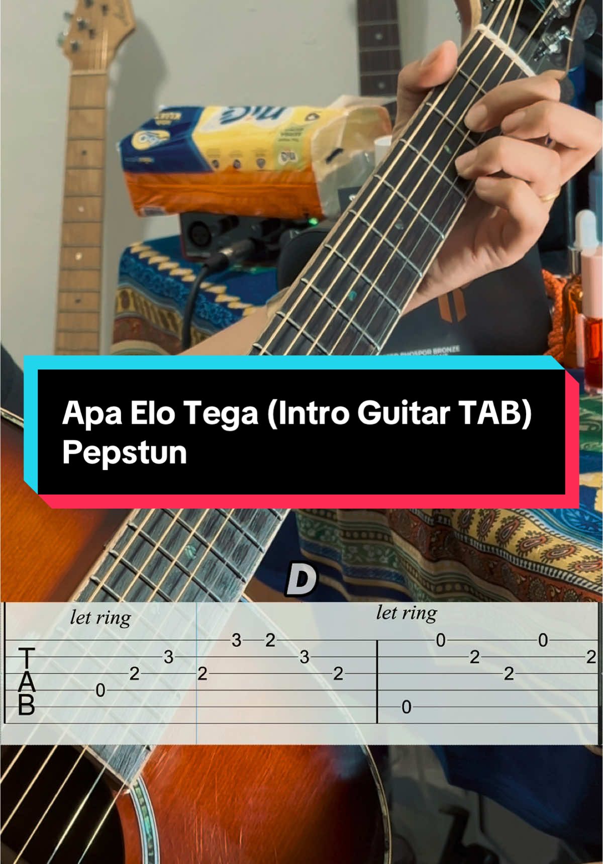 Apa Elo Tega (Intro Guitar TAB) Pepstun “Lagu bisa buat tongkrongan bubar” 🤣