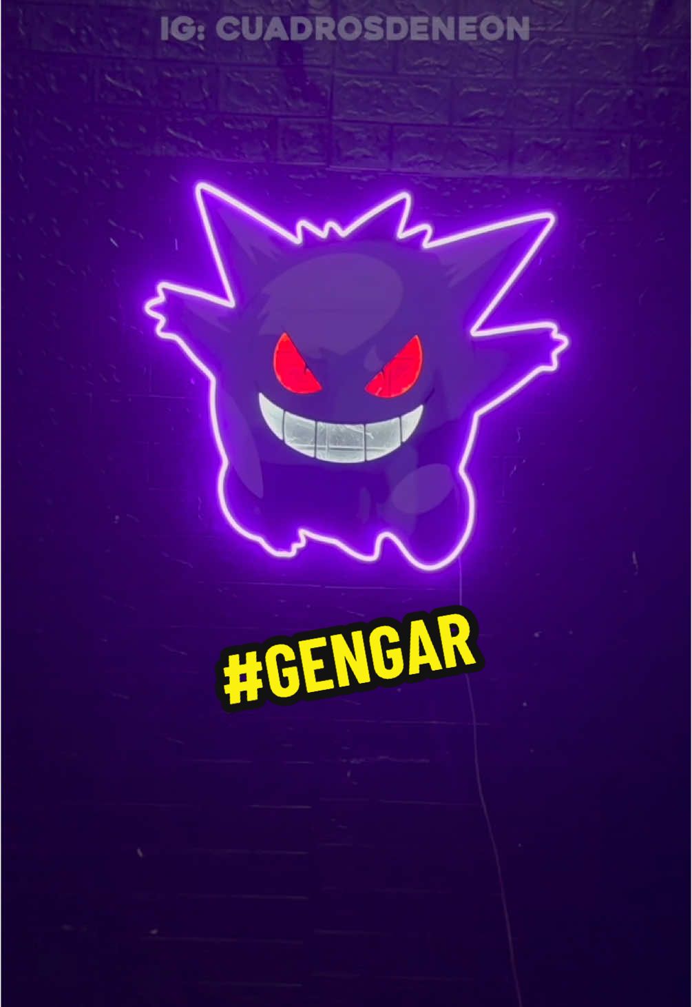 🟣 Gengar (IG: CuadrosDeNeon) #gengar #pokemon #resinart #pokemonfan #pokemongo #manualidades #cuadrosdeneon #regalosoriginales #regalospersoalizados 