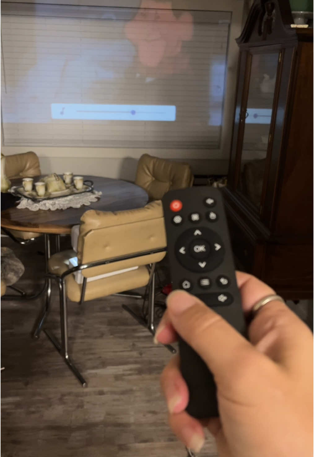 How Fun is this!!! I wanted to use it for Christmas Movies on that big wall! The picture is so clear!!! Ill update as soon as she gets her wifi!!! #projector #wireless #christmasgift #ttshop #ttshopdeals 