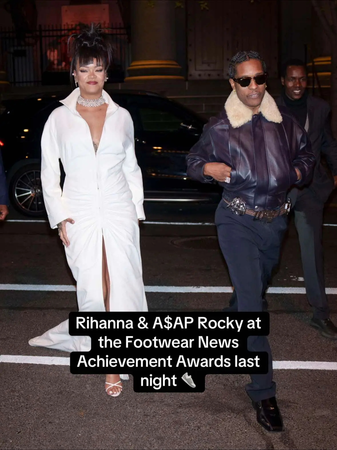 Rihanna & A$AP Rocky at the Footwear News Achievement Awards last night 👟