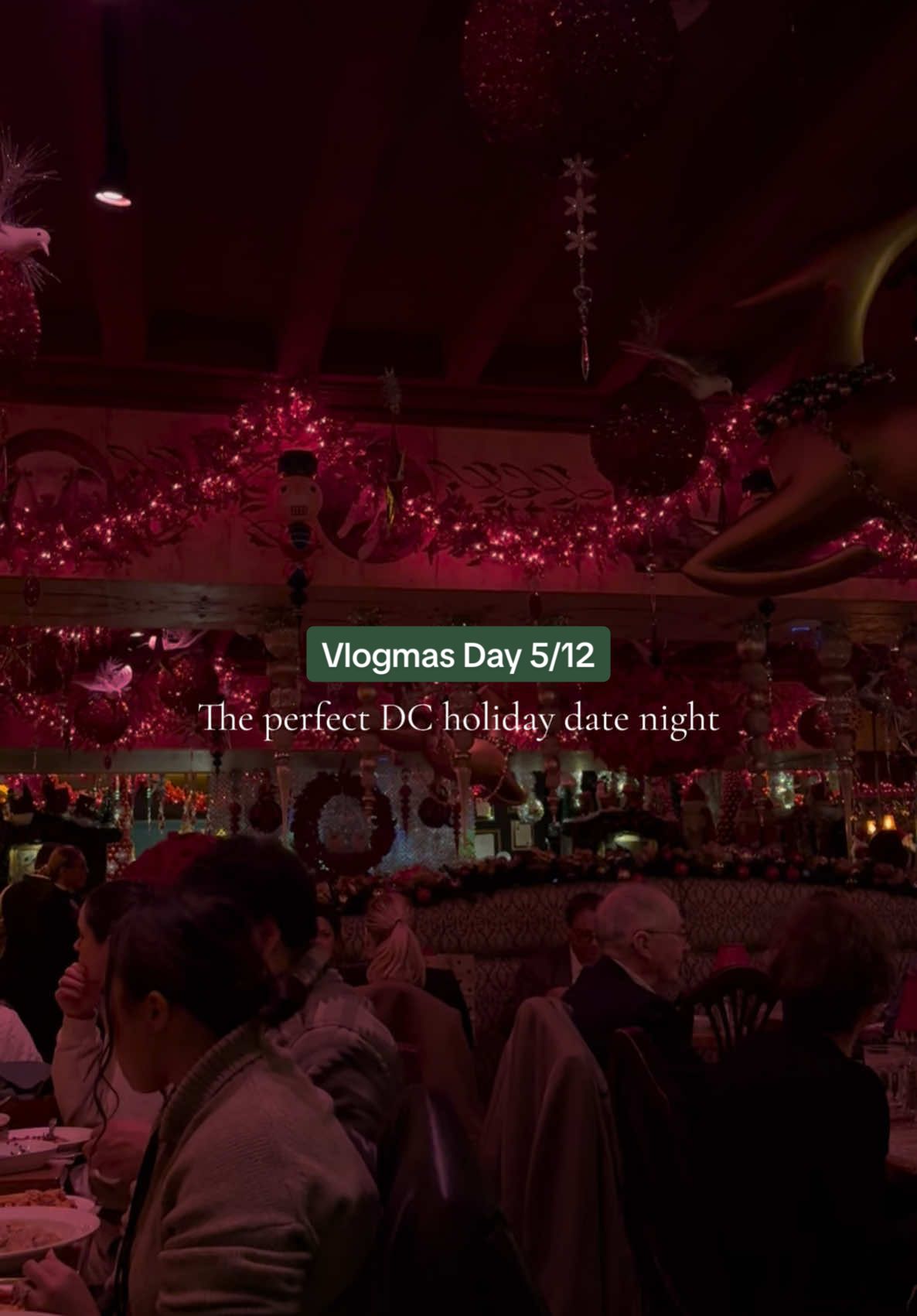 Vlogmas day 5 is one of my favorite holiday traditions. Head to Filomena in georgetown for pasta made from scratch and the most perfect christmas decor🎄 they take walk-ins if you’re extra nice and patient! #washingtondc #12daysofchristmas #Vlogmas #datenight #dcrestaurants #thingstodoindc #vegetarian