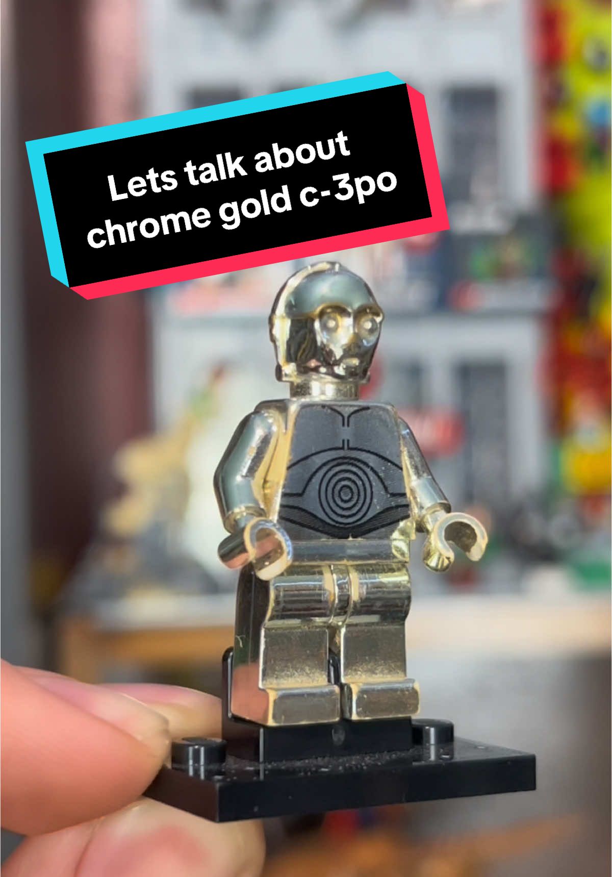 This is chrome gold c-3po one of the rarest and most expensive LEGO Star wars minifigures  #LEGO #LEGOminifigure #rare #gold #Starwars #storytime 