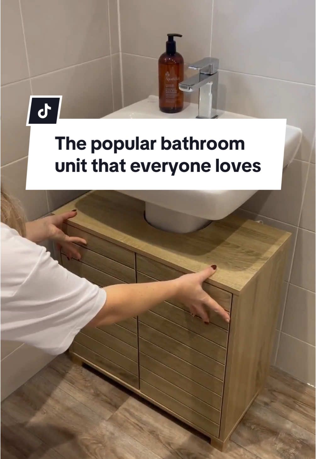 The bathroom unit our customers are loving right now! 🤩 This under sink cabinet is perfect for any bathroom and provides lots of extra storage space! Get your hands on this best-seller today 😍  #bathroomstorage #bathroommakeover #bathroomdesign #vonhaus 