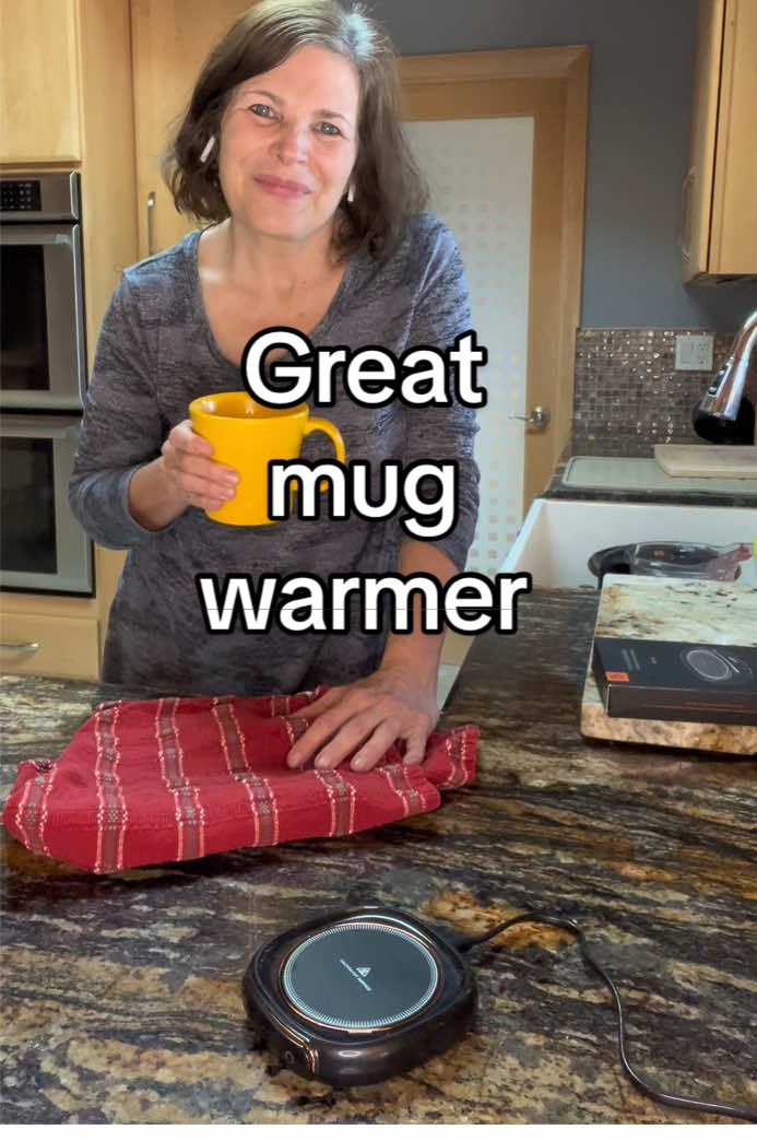 This is the answer to how to keep your cup of coffee or tea warm.  This mug warmer has 3 temperature settings and an auto shutoff after 8 hours. Check out the link and get one for you and anyone who loves coffee or tea. #mugwarmer #cupwarmer #tea #coffee #giftidea #tiktokshopfind #TikTokShop