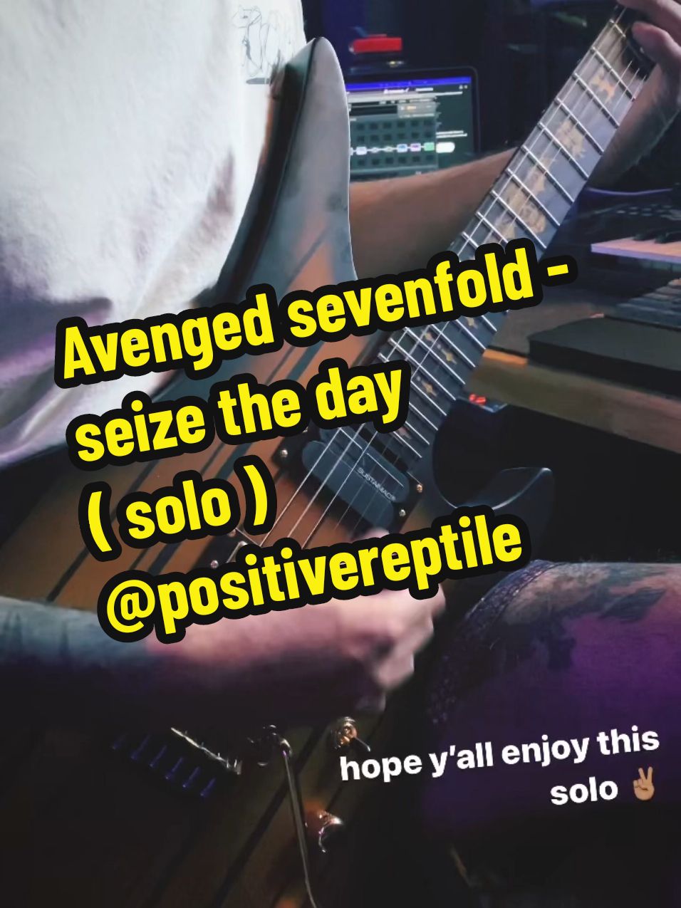 Avenged sevenfold - seize the day ( solo ) @positivereptile #avengedsevenfold #a7x #sevenfoldism #deathbat #seizetheday #solo #guitar #cover #synystergates 