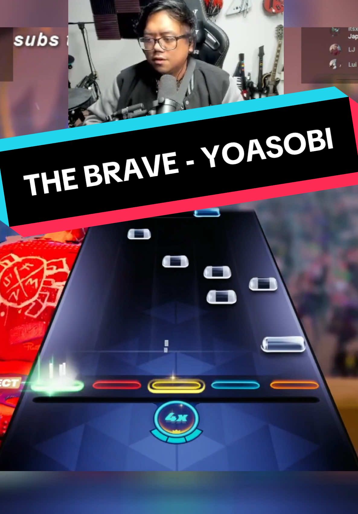 THE BRAVE BY YOASOBI IS IN FORTNITE FESTIVAL 🔥 FIRST EVER ANIME OPENING IN THE GAME, I HOPE THEY ADD ROUNDABOUT NEXT 😂 #yoasobi #thebrave #fortnitefestival #animeopening #anime #frieren #japan #japanese #music #fortnite #festival #jrock #expert #guitarhero #hardest #song #crkd #neos #5fret #controller #clonehero #rhythmgame #challenge #newsongs #season6 