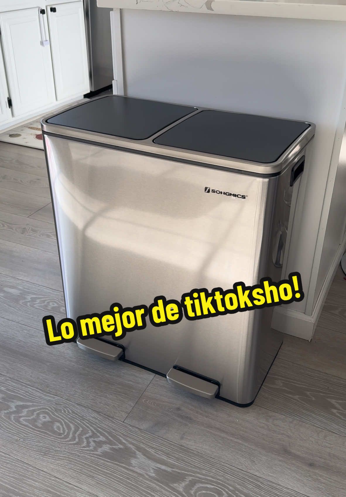 Esta es una de mis mejores compras en la tienda de TikTok el basurero de acero inoxidable de 16 galones #TikTokShop #tiktokblackfriday #tiktokcybermonday #tiktokshopfinds #trashcan #basurero 