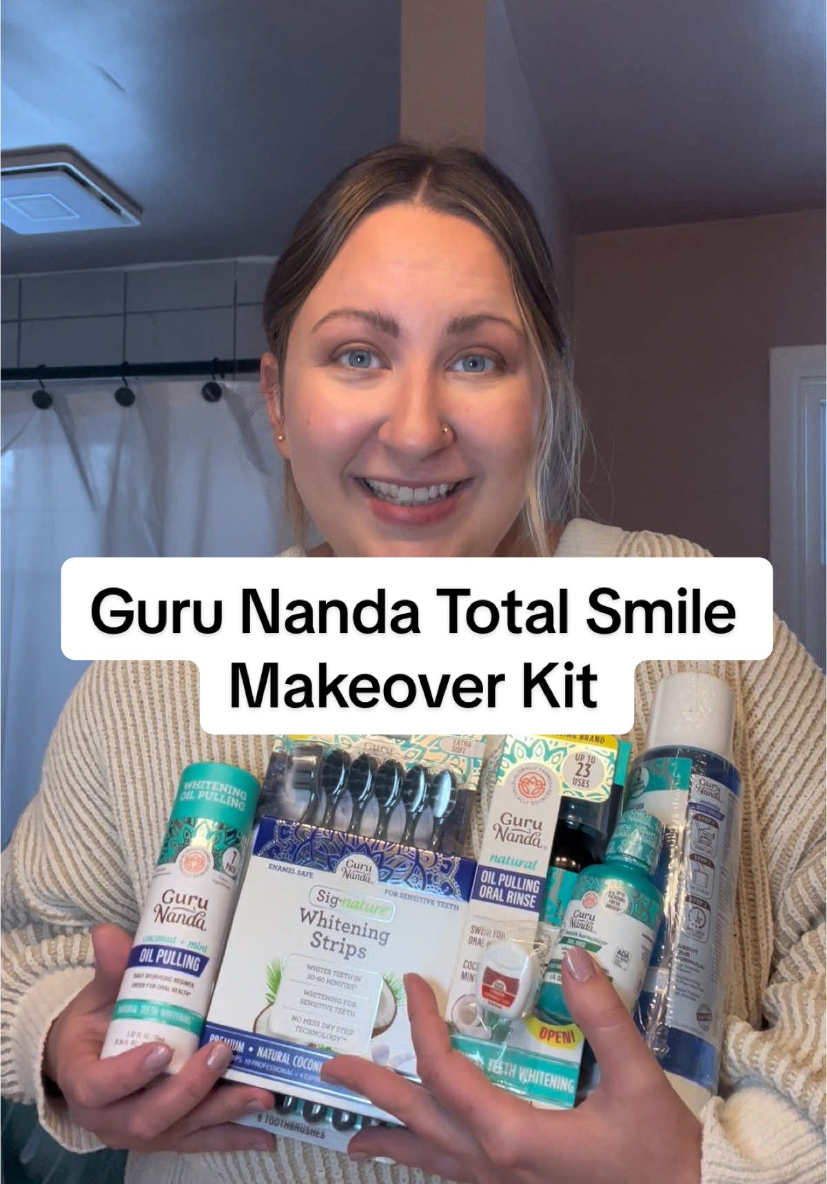 Love using guru nanda products on my teeth knowing it’s safe and natural and dentist recommended!  #gurunanda #totalsmilemakeover  #oralhygeine  #dentalhealth  #teethwhiteningkit  #naturalteethwhitening  #tiktokshopholidayhaul #giftguide 