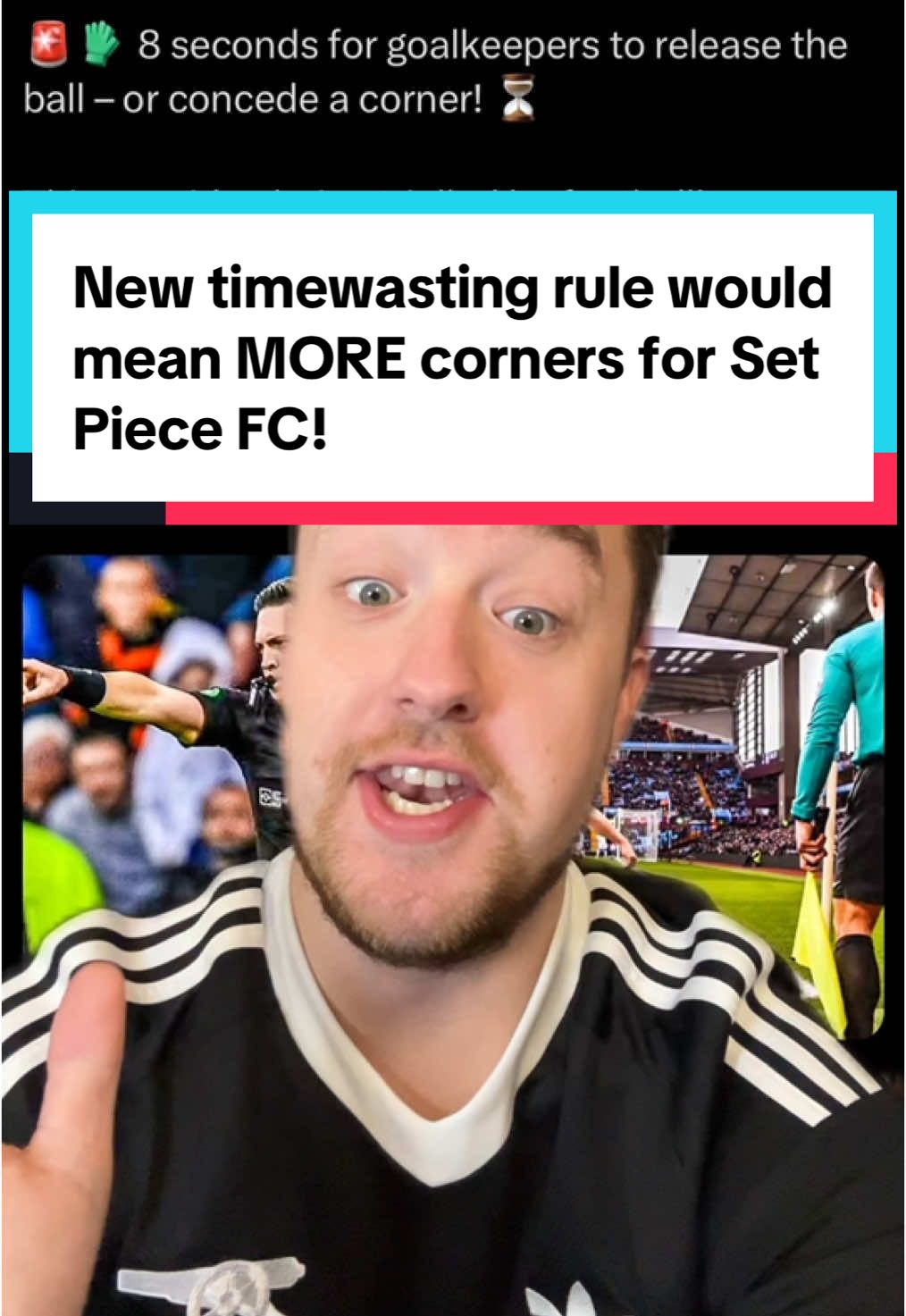 New timewasting rule would mean MORE corners for Set Piece FC! How many goals would Arsenal score? 😅 #arsenalfc #arsenalfans #afc #coyg #var #referee #fifa #rorytalksfootball 