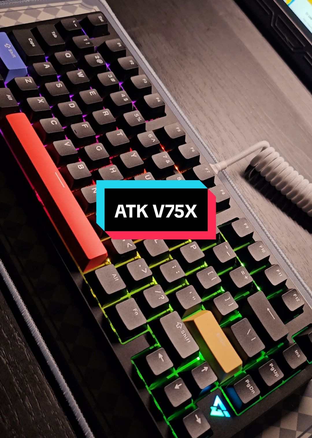 bàn phím gaming giá rẻ từ ATK #techtok #LearnOnTikTok #meoandau #banphimcokhongday #nghiensetup #bànphímcơ #banphimco #atkv75x 