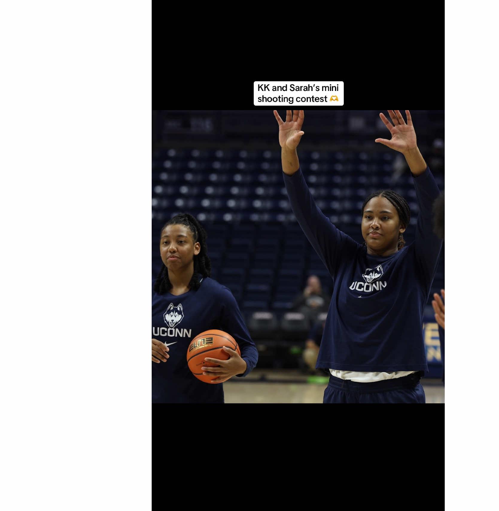 The favorite sophomore-freshman duo is back at it! #uconnwbb #uconn #uconnhuskies #uconnwomensbasketball #kkarnold #kkarnoldedit #sarahstrong #sarahstrongedit #storrscentral #fyp #trending 