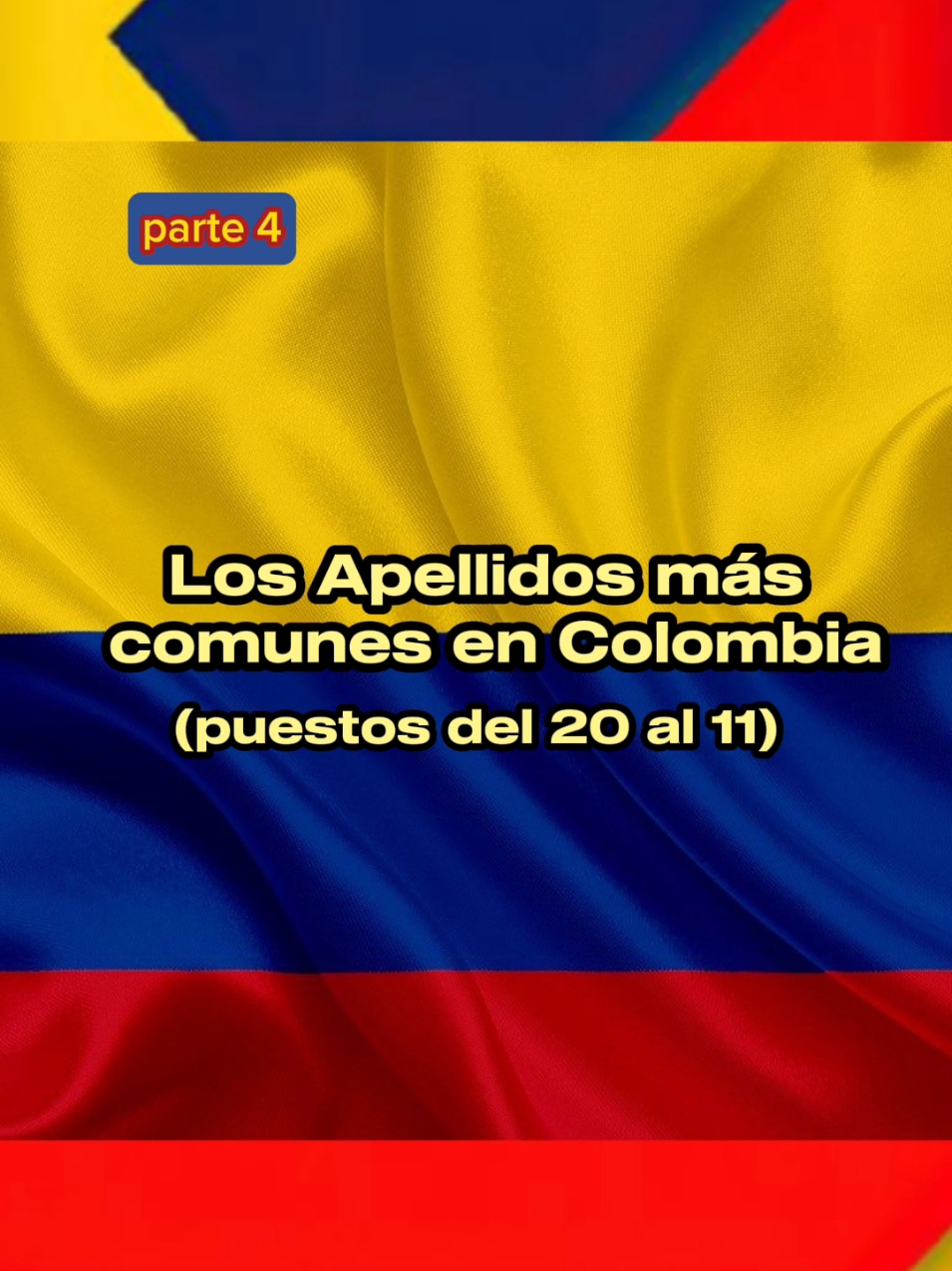 Respuesta a @docu.tiktoks  Apellidos más comunes en Colombia [puestos del 20 al 11]  (parte 4) #creatorsearchinsights  #docutiktoks #docu.tiktoks #apellido  #apellidos  #nombre  #familia  #colombia  #bogota  #cali #medellin #barranquilla  cual es el origen del apellido mas común de colombia Esta es mi primera vez hablando de los apellidos del 20 al 11