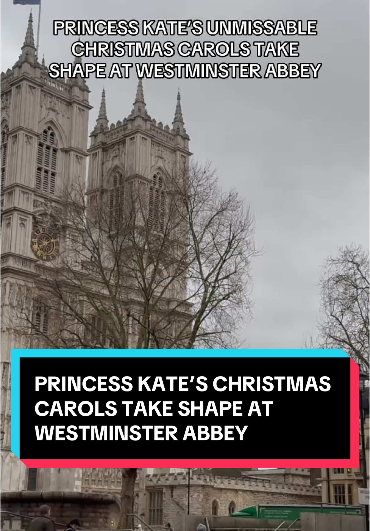 Princess Kate’s Christmas carols take shape at Westminster Abbey🎄#kate #princesskate #katemiddleton #princessofwales #westminsterabbey #christmas #royal #theroyalfamily #royalfamily #fyp