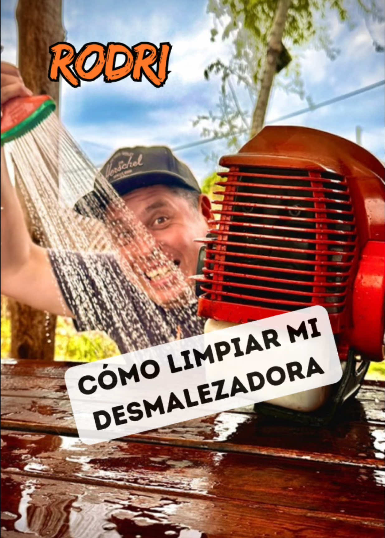 Como lavar mi desmalezadora 🥸👌 #rodrirodriguez #agua #desmalezadora #motosierra #mecanica #motoimplementos 