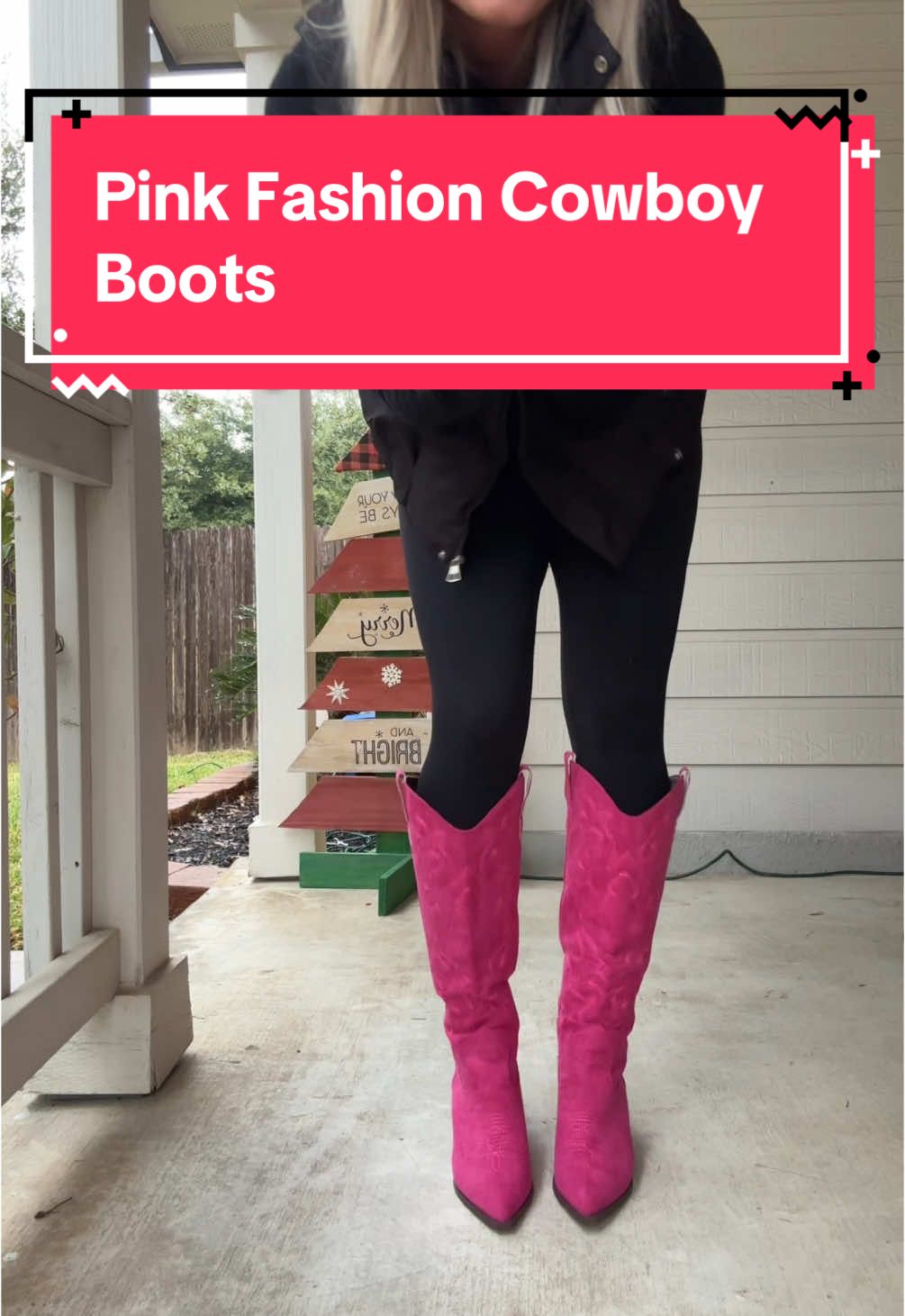 A little pop of pink never hurt anybody 💕 #boots #womensboots #cowboyboots #cowgirlboots #winterfashion #pinkboots #pink #concertootd #TikTokShop #concertoutfit #kelseaballerini #kelseaballeriniconcert #taylorswift #taylorswiftoutfit 