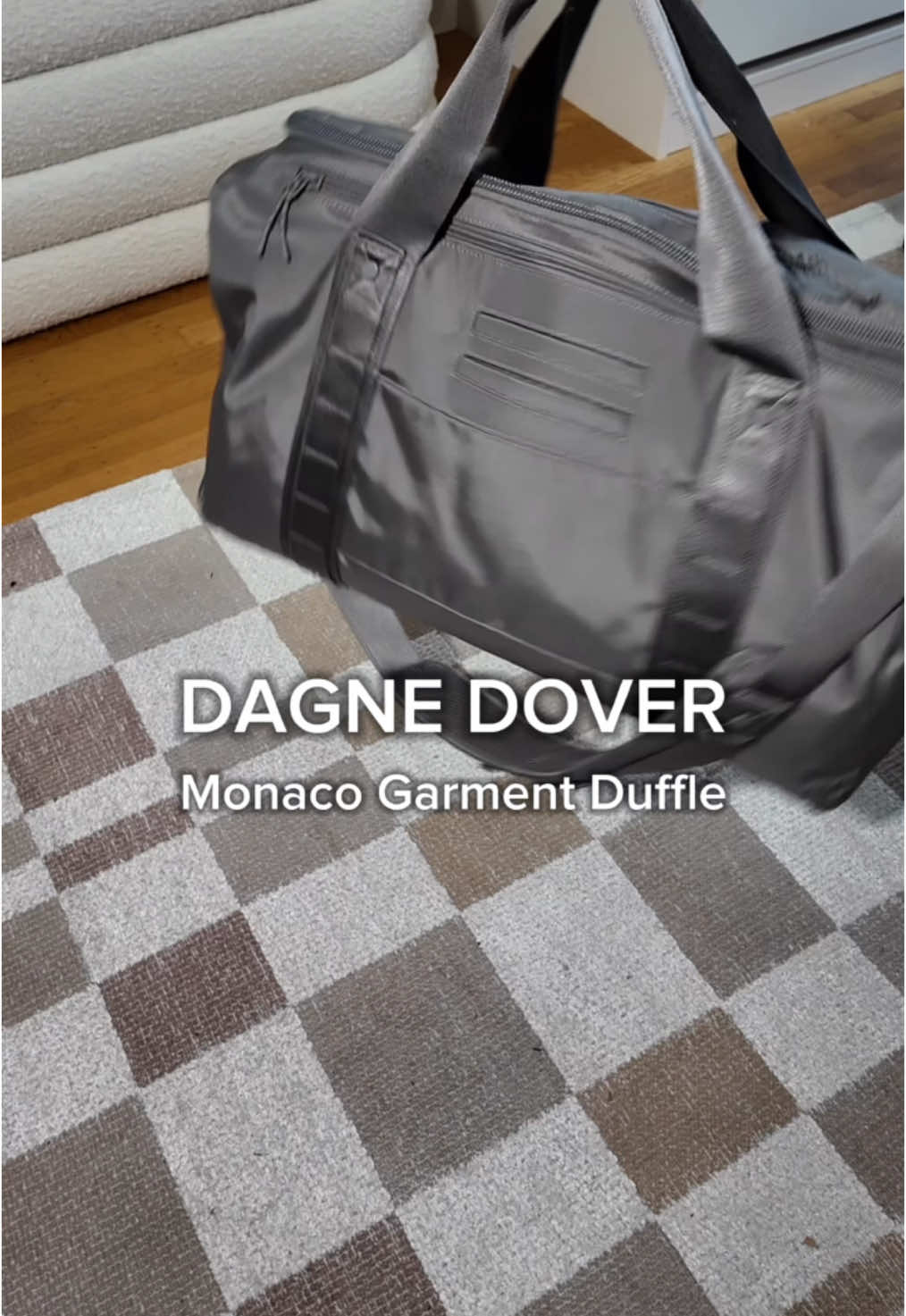 My dream travel bags ☁️🤍 @Dagne Dover Monaco Garment Duffle Bag + Sydney Checked Luggage (code “JAZ25” for a discount!) | AD #dagnedoverpartner #luggagesystem #travelbags #packing 