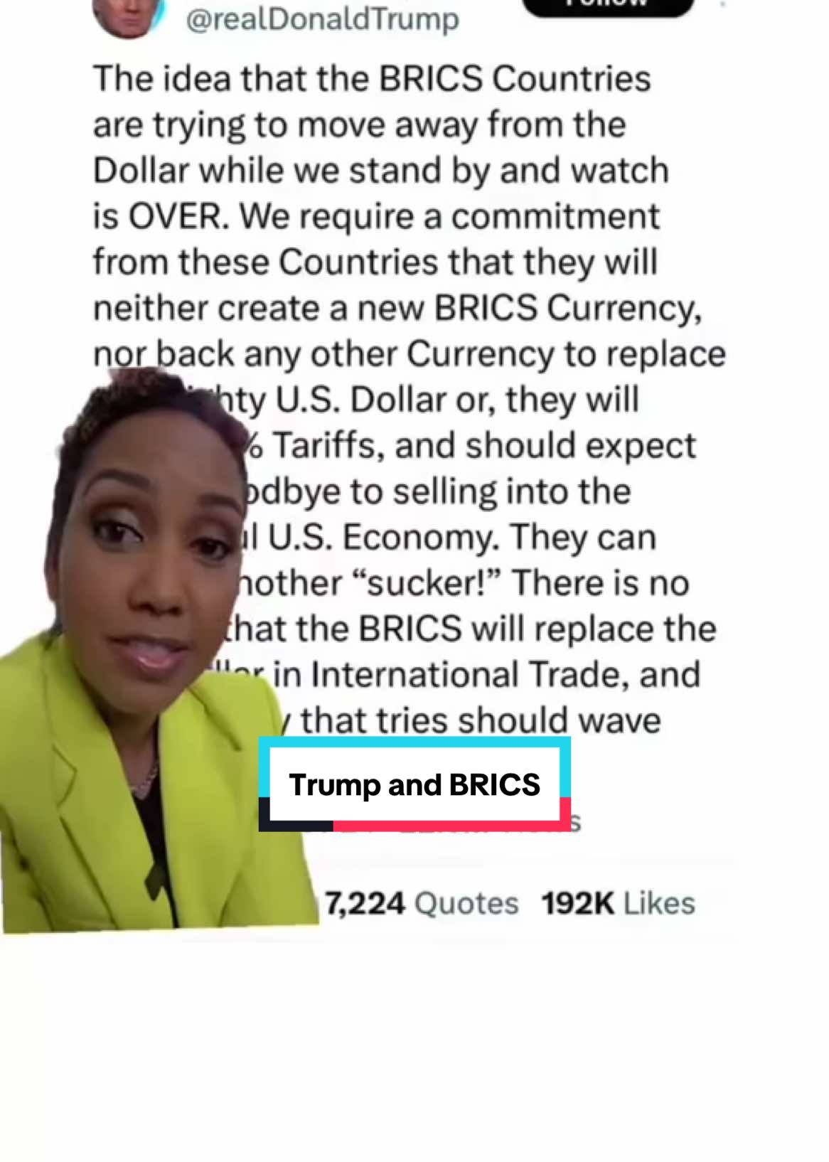 Go to getmoneynews.com! Trump isn't even in office yet, but he's putting his foot down on a lot of topics, including BRICS! What do you think about his stance? Do you agree or do you think he should stay out of it? Let me know! #trump #brics #dollar