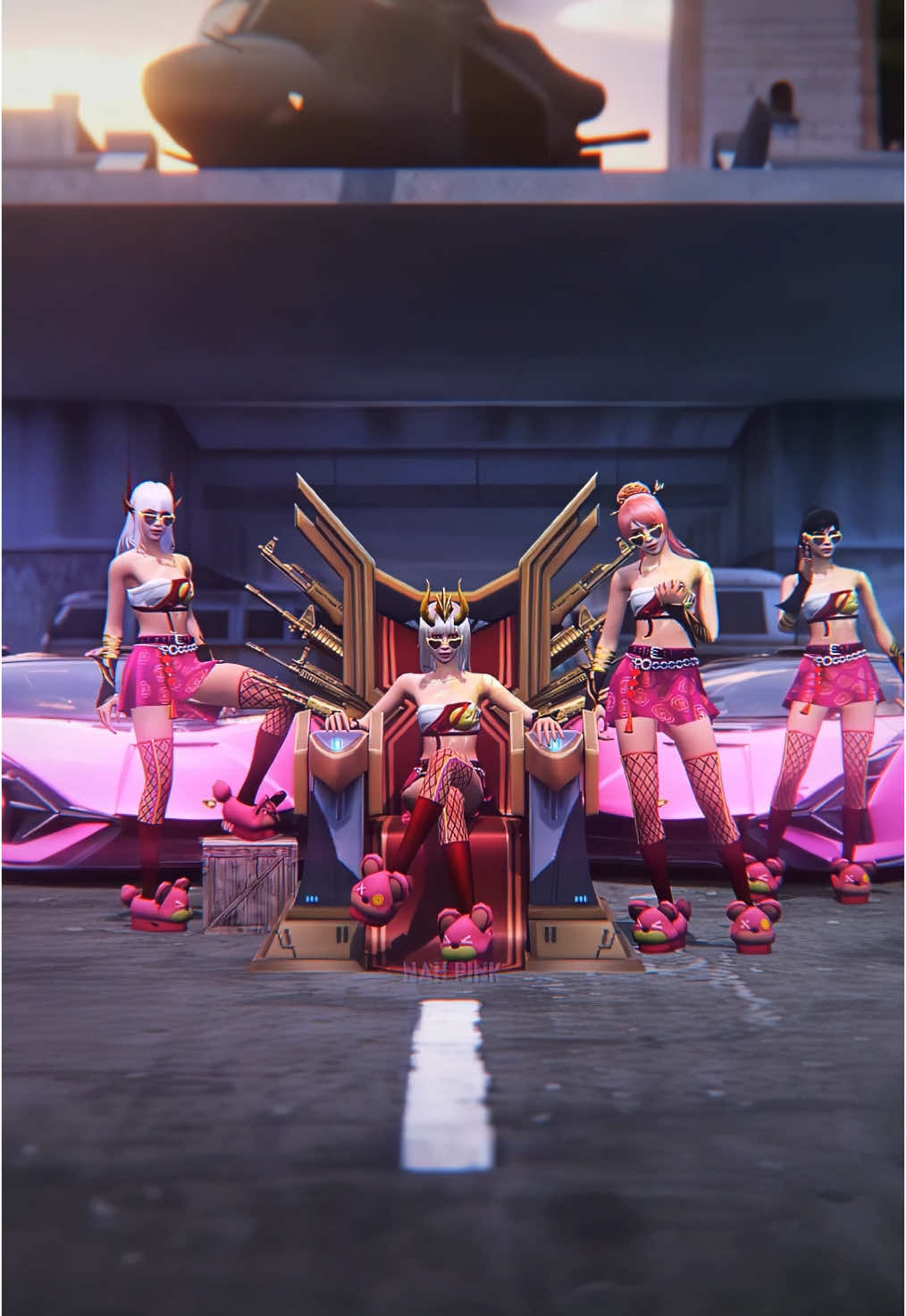 Las Pink’s 🩷 • @𝐆𝐚𝐛𝐲 💕 @LEXAㅤ 💕 @CA🌸MY   • #FreeFire #pinks💓 #phonk #lamborghini 3D by @blackfgaamer 