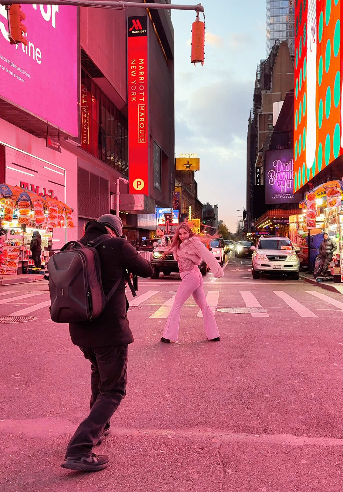 Living in my own musical in the street of New York!!! Who wants the results??? #wicked #dance #public #newyork #behindthescene dc: @Christopher Scott @Wicked Movie 