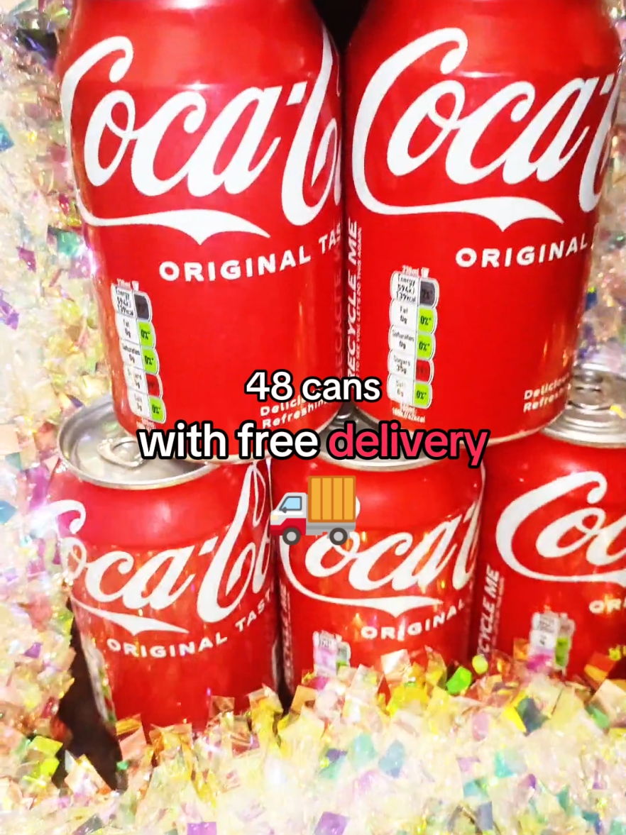 Are you ready for the Christmas party? here's a bargain deal of 48 cans with free delivery @Coca-Cola #fizzydrink #coke  #cocacola #drink #drinktok #tiktokmademebuyit #foryoupag  #christmasparty @Bazilia 