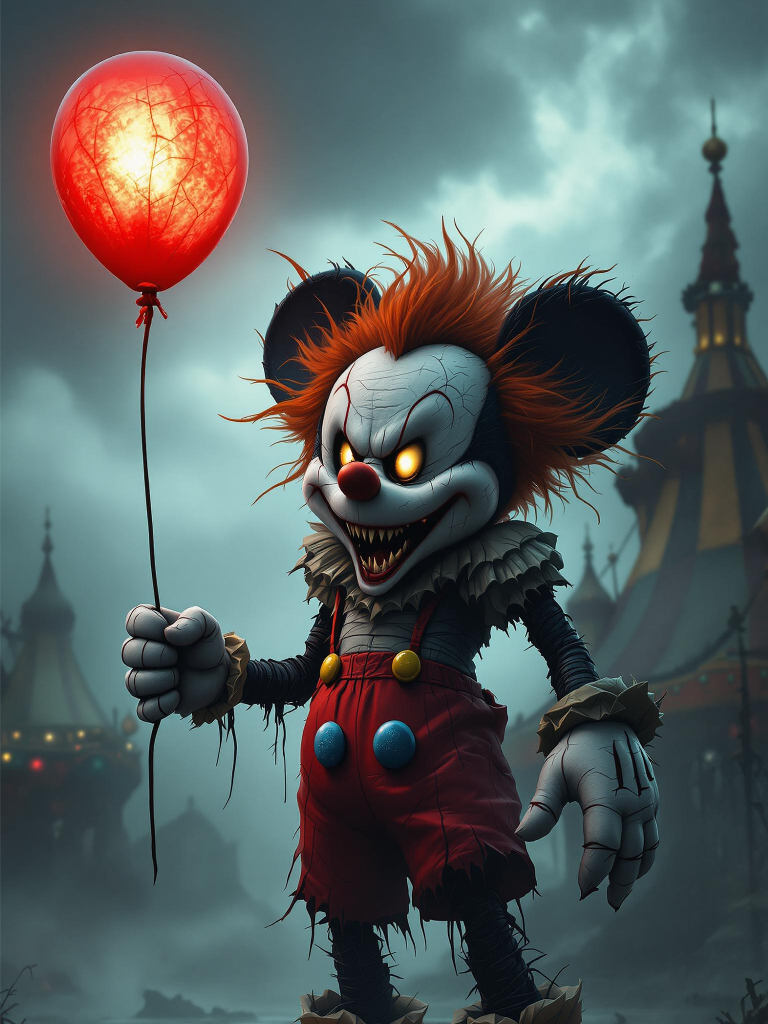 Mickey Mouse x Horror Characters #mickeymouse #fusion #hybrid #aiart