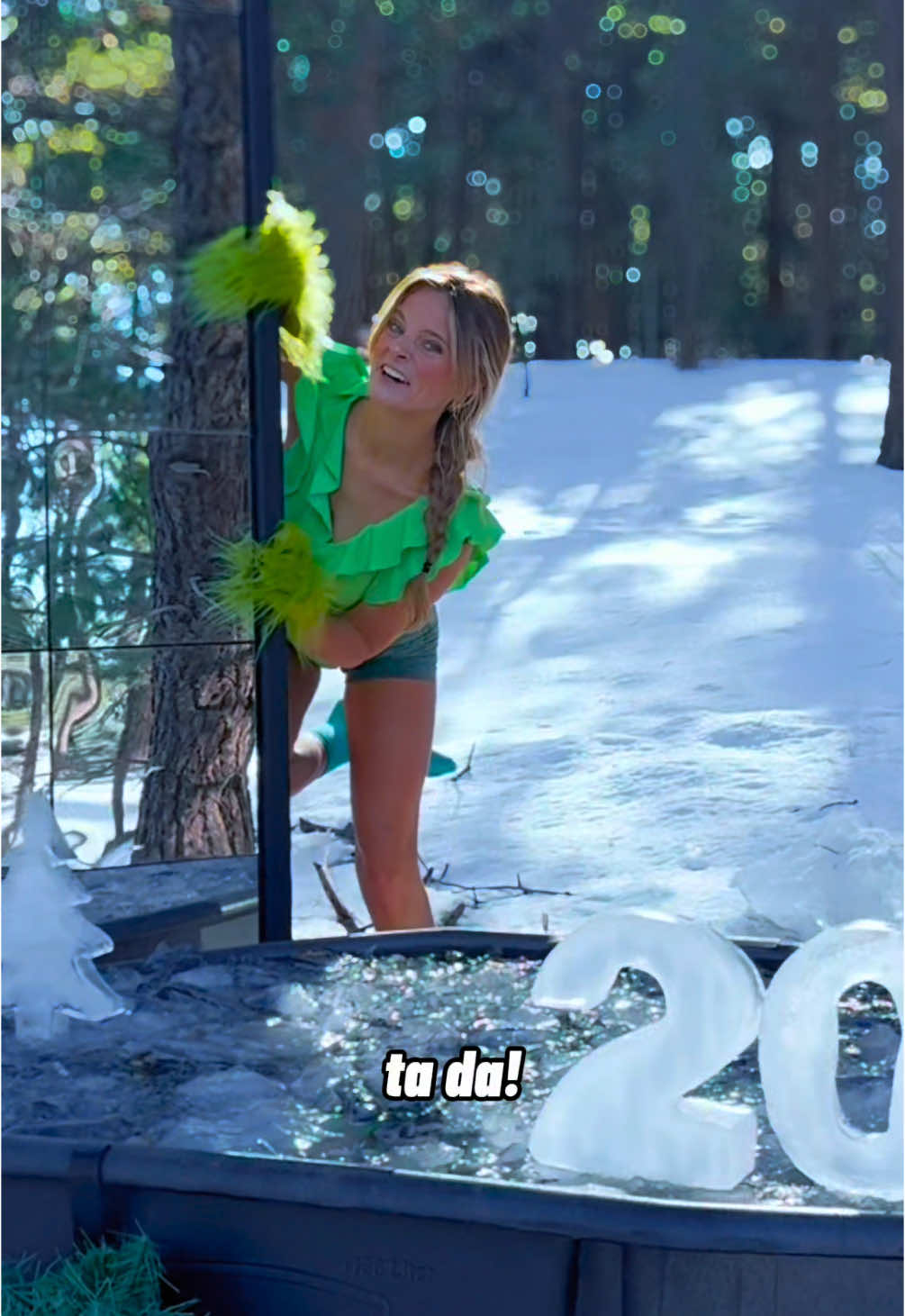 The perfect morning swim 😇🧊❄️  #christmascountdown #20 #icebath #swim #icewater #icequeen #icebath #coldplunge #daily #funny #grinch #winter #cold #frozen #ice #icecube #icesculpture #swimming #christmas #christmastime #winterwonderland #snow