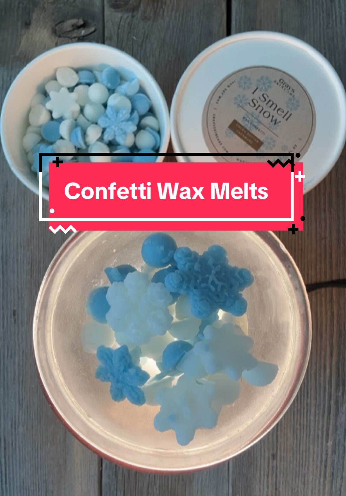 Who else is obsessed with gilmore girs?!  I Smell snow confetti wax melts are now available!  #christmas #candles #nontoxic #skincare #environmentallyfriendly #smellsgood #waxmelts #california 