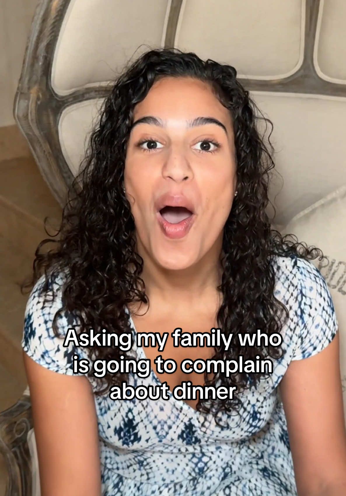 Flew across the country to ask my family who is going to complain about dinner. #dinnertime #family #thanksgiving #mostlikelytocomplain