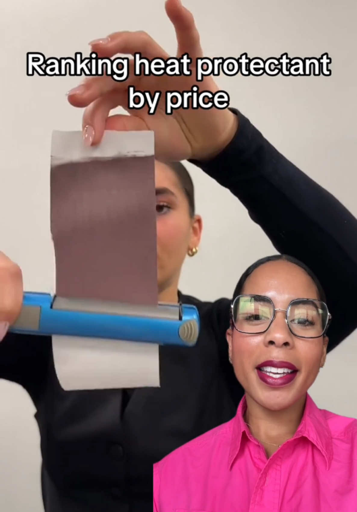 Replying to @saraholeary0430  @Lucy Seitz psa: paper is not hair 🙅‍♀️ #heatprotectant #hairvideos #hairtips 
