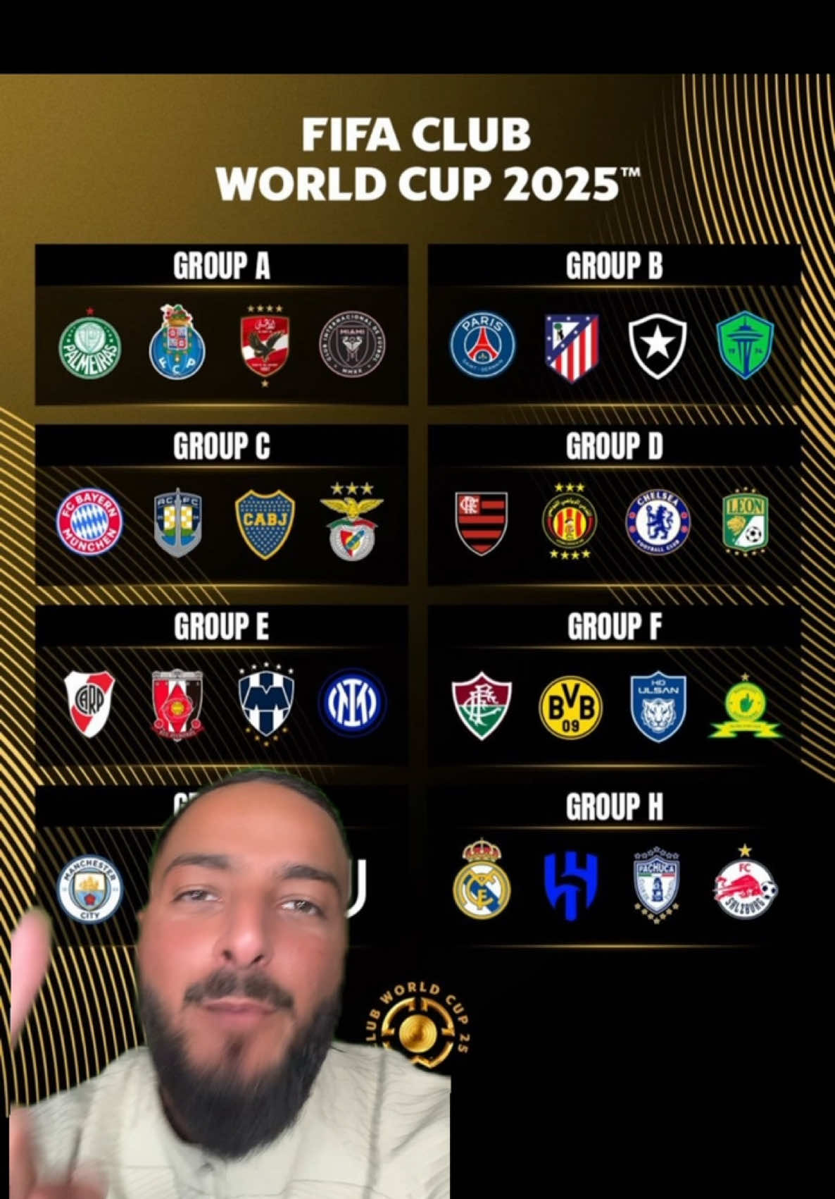 LE TIRAGE DES PHASES DE POULES DE LA COUPE DU MONDE DES CLUBS ! @FIFAClubWorldCup  #pourtoi #foryou #fyp #fypツ #Paris #Psg #RealMadrid #real #madrid #Chelsea #AtleticoMadrid #Wydad #Porto #Juventus #city #InterMiami #InterMilan #Dortmund #FIFACWC #foot #football #buts #collab #immigreparisien #limmigreparisien