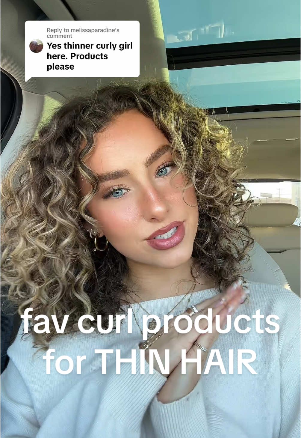 Replying to @melissaparadine my fav drug store curly hair products for thin-haired curly girls🫶🏼 #curlyhair #curlyhairroutine #curlyhairproducts #curls 