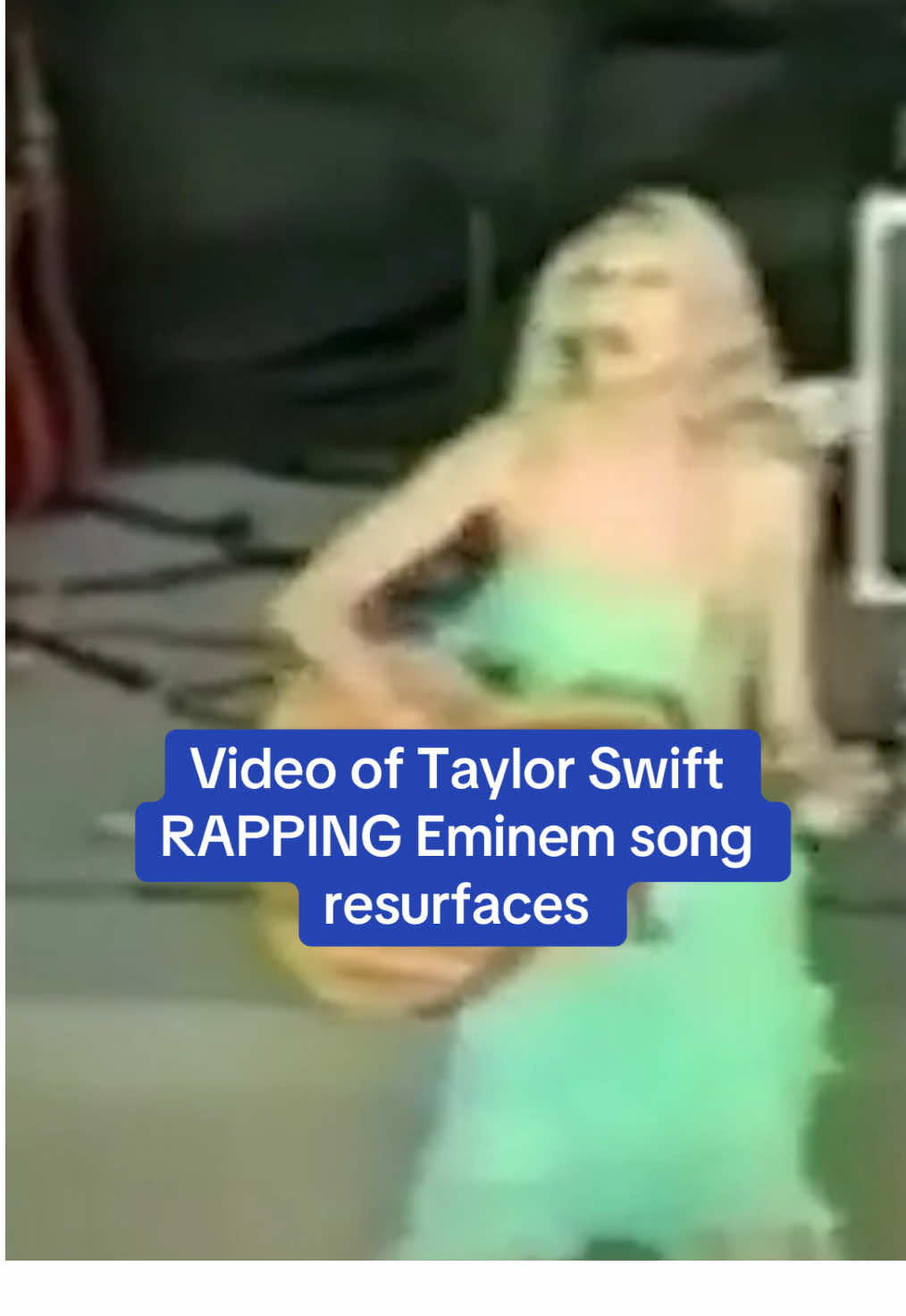 She may find it hard to Shake It Off this time. A resurfaced video of Taylor Swift rapping Eminem's Lose Yourself has gone viral - for all the wrong reasons. A clip of the 34-year-old songstress singing the rapper's famous song on stage in 2011 has drawn a very mixed reaction from fans. The clip, which was posted to Reddit's DListed Community subreddit, features Swift in her country-singing days with crimped hair, a bright green ruffled dress and an acoustic guitar. 'Alright,' the young singer says as she walks on stage. The Eras Tour superstar then starts the song, tailoring it for the festival crowd. 'If you had one shot, one opportunity, to be the loudest crowd we have seen all summer would you take the shot? Or let it slip?' she says, imitating the rapper, as the iconic music starts and she begins furiously strumming her guitar. Swift then starts singing the song - making it more melodic than Eminem's version. #celebrity #taylorswift #eminem #livemusic 