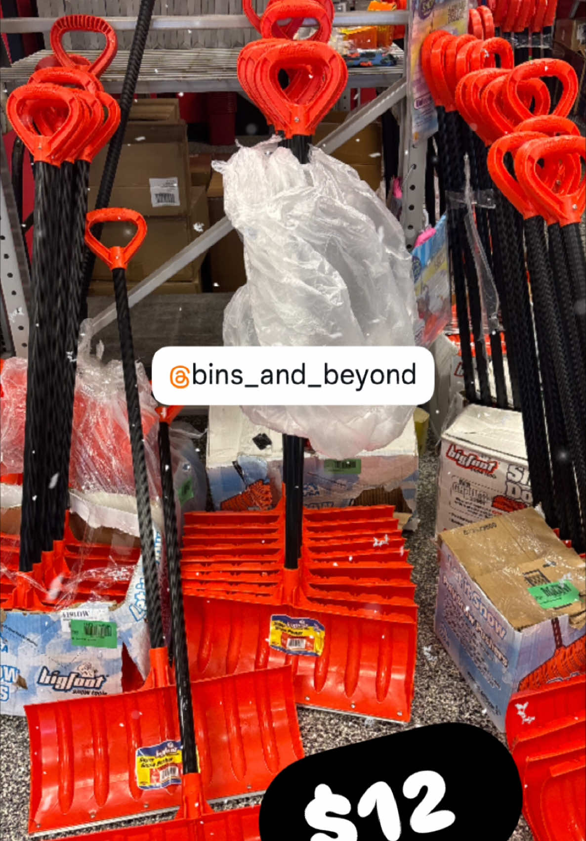 Bins and Beyond  1711 E 37th Avenue  Hobart,IN 46342 10am-7pm Monday -Saturday  10am-4pm Sunday #snow #snowshovels #salt #binstore 