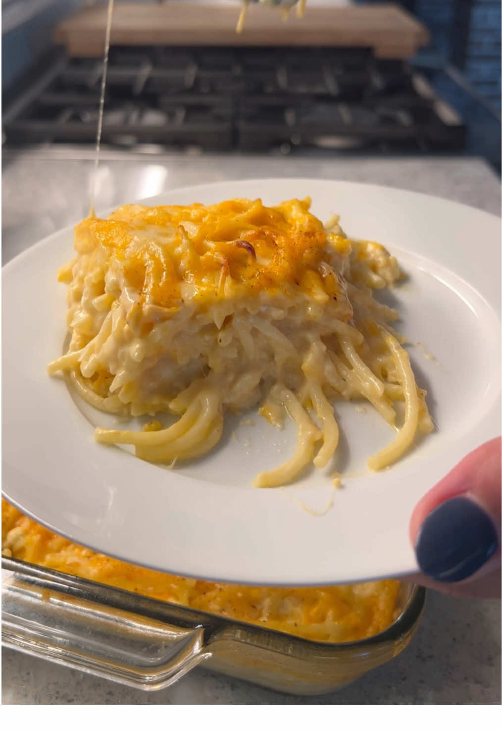 Cheesy Baked Spaghetti! 🧀 