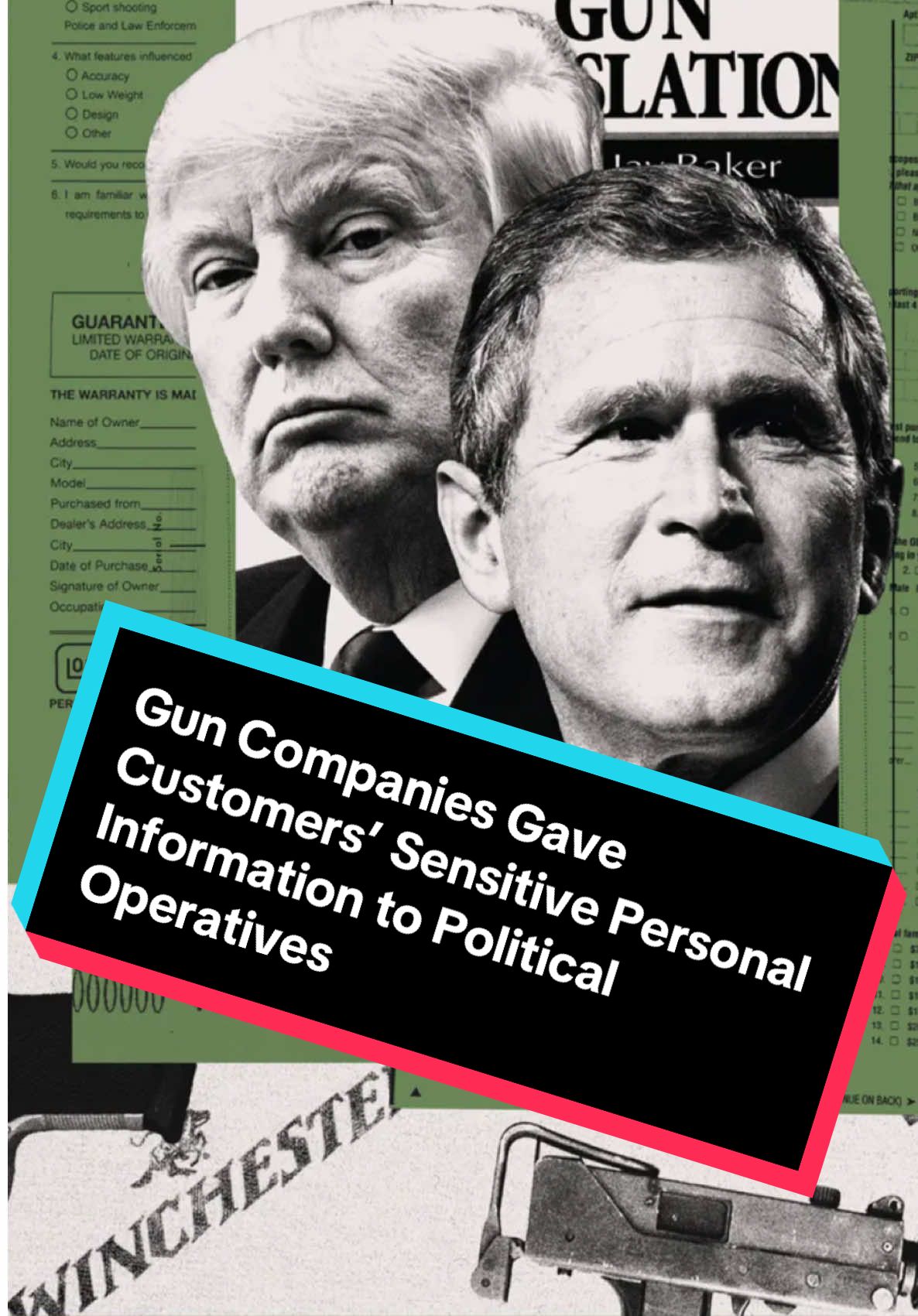 At least 10 gun industry businesses, including Glock, Smith & Wesson, Remington and Mossberg, secretly handed over customers’ names, addresses and other data to lobbyists, who used the details to rally firearm owners to elect pro-gun politicians. The gun industry launched this project ahead of the 2000 election. Within three years, the database — filled with warranty card information and supplemented with names from voter rolls and hunting licenses — contained at least 5.5 million people. Privacy laws shield the names of firearm purchasers from public view, but the data collected by gun-makers gave industry lobbyists a unique ability to identify and contact large numbers of gun owners and shooting sports enthusiasts. To read our investigation, go to the link in bio. 📰: Corey G. Johnson 🎨: Joan Wong for ProPublica 🎥: @seplo  #2a #2ndamendment #secondamendment #2amendment  #guntok #gunlaws #dataprivacy