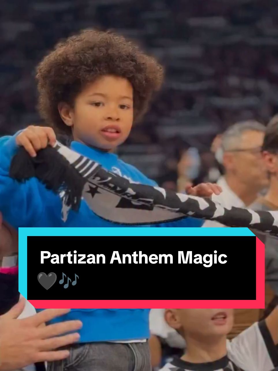 When the NEXT GENERATION Joins the Tradition – Partizan Anthem Magic and Matson Lessort 🖤🎶   @Partizan Mozzart Bet Belgrade 