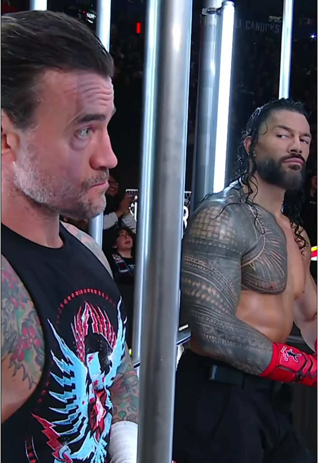 Bombastic side eye 👀 #WWE #RomanReigns #CMPunk