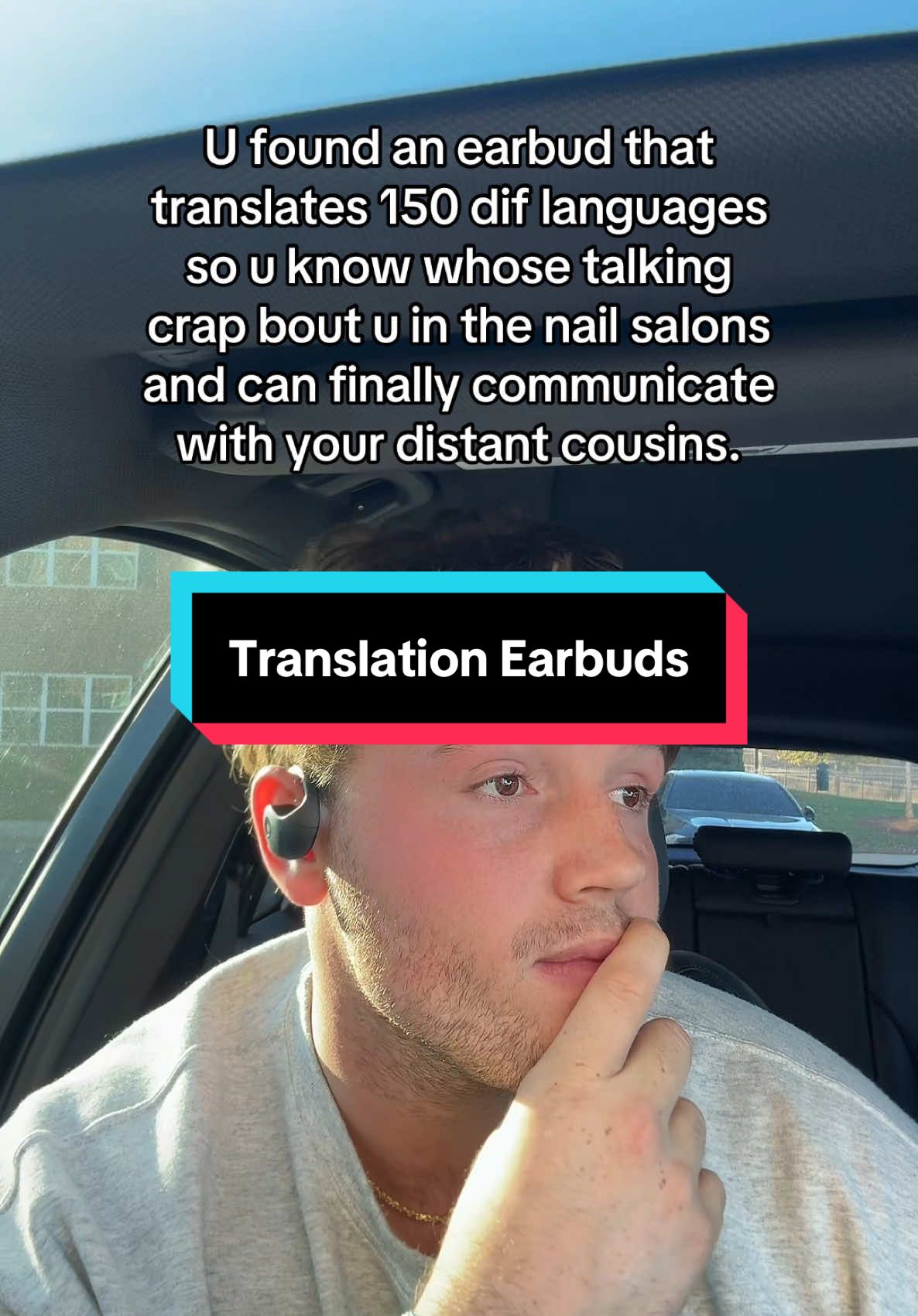 These translation earbuds are a literal game changer. #translationearbuds #translatethis #tiktokmademebuyit #tiktokshopholidayhaul #miniso #minisoearbuds 