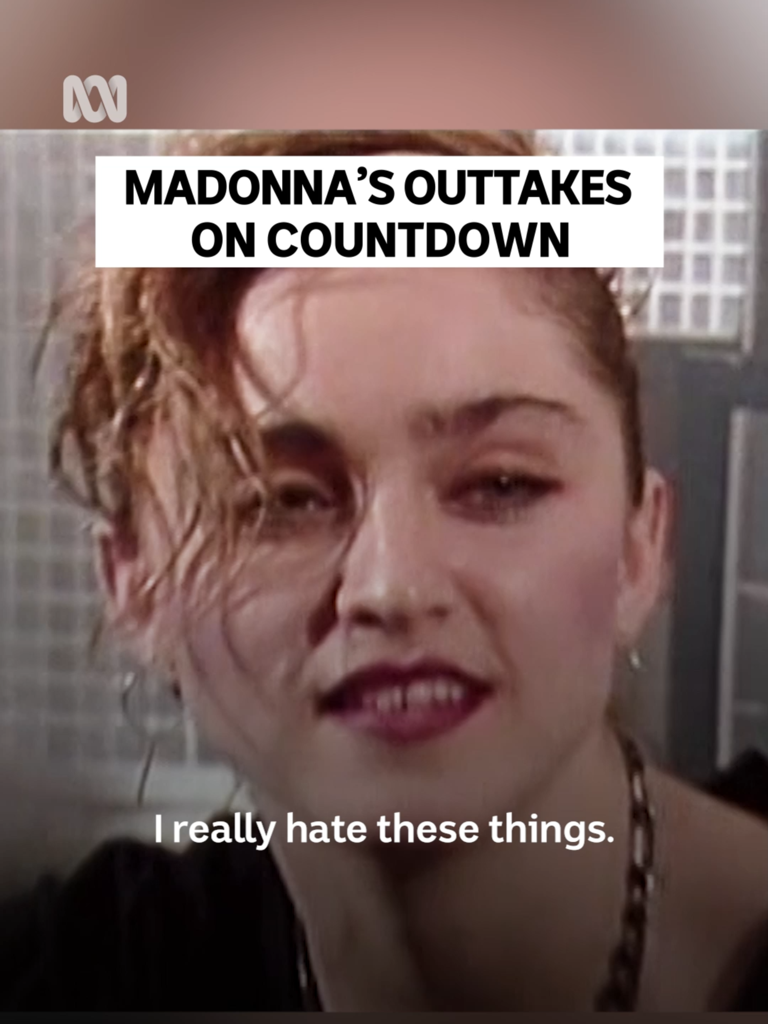 She's so real for this 🤭 #Countdown50 #Countdown #Madonna #Outtakes #Bloopers #MollyMeldrum #1984 #80s #Archive @madonna