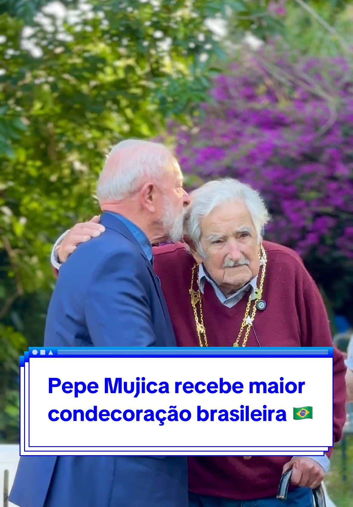 Meu amigo, companheiro, o grande Pepe Mujica. A pessoa mais extraordinária que já conheci. 🎥 @Ricardo Stuckert 