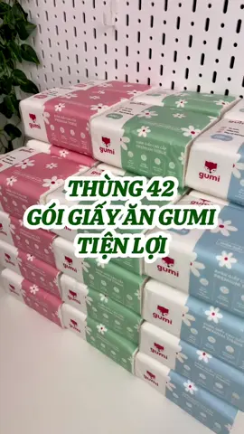 Thùng 42 gói khăn giấy ăn Gumi mềm mịn tiện lợi #khangiaygumi #gumi #tiktokshop1212 #muataitiktokshop #shoputni 