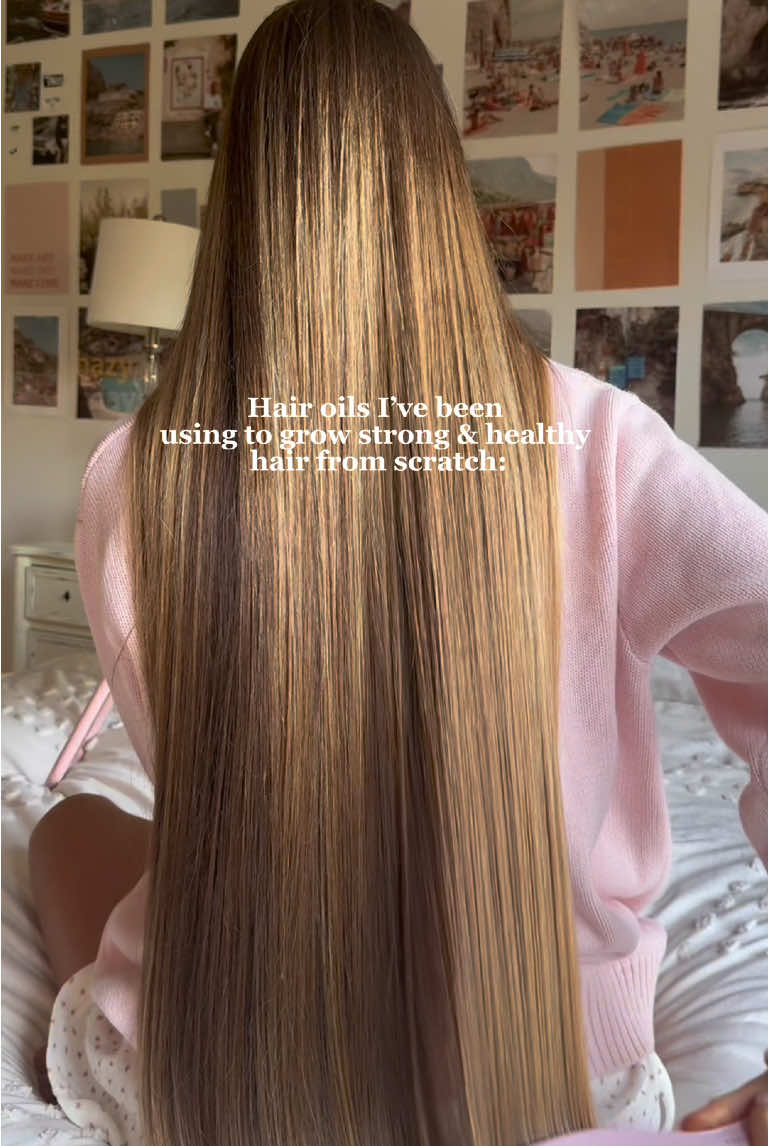 Silky hair secrets 🤭💖 everything is 🔗 #hairtok #haircare #hairoil #jojobaoil #almondoil #rosemaryoil #hairgrowth #tessapeay #matrix #loreal #hairgrowthoil #hairoiling #pumkinseedoil #miellehairoil #castoroil #kerastase #mythicoil 