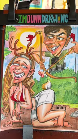 It was clear he loved her “deer”ly 😅 ##cute##deer##hunting##sweet##caricature##caricaturas
