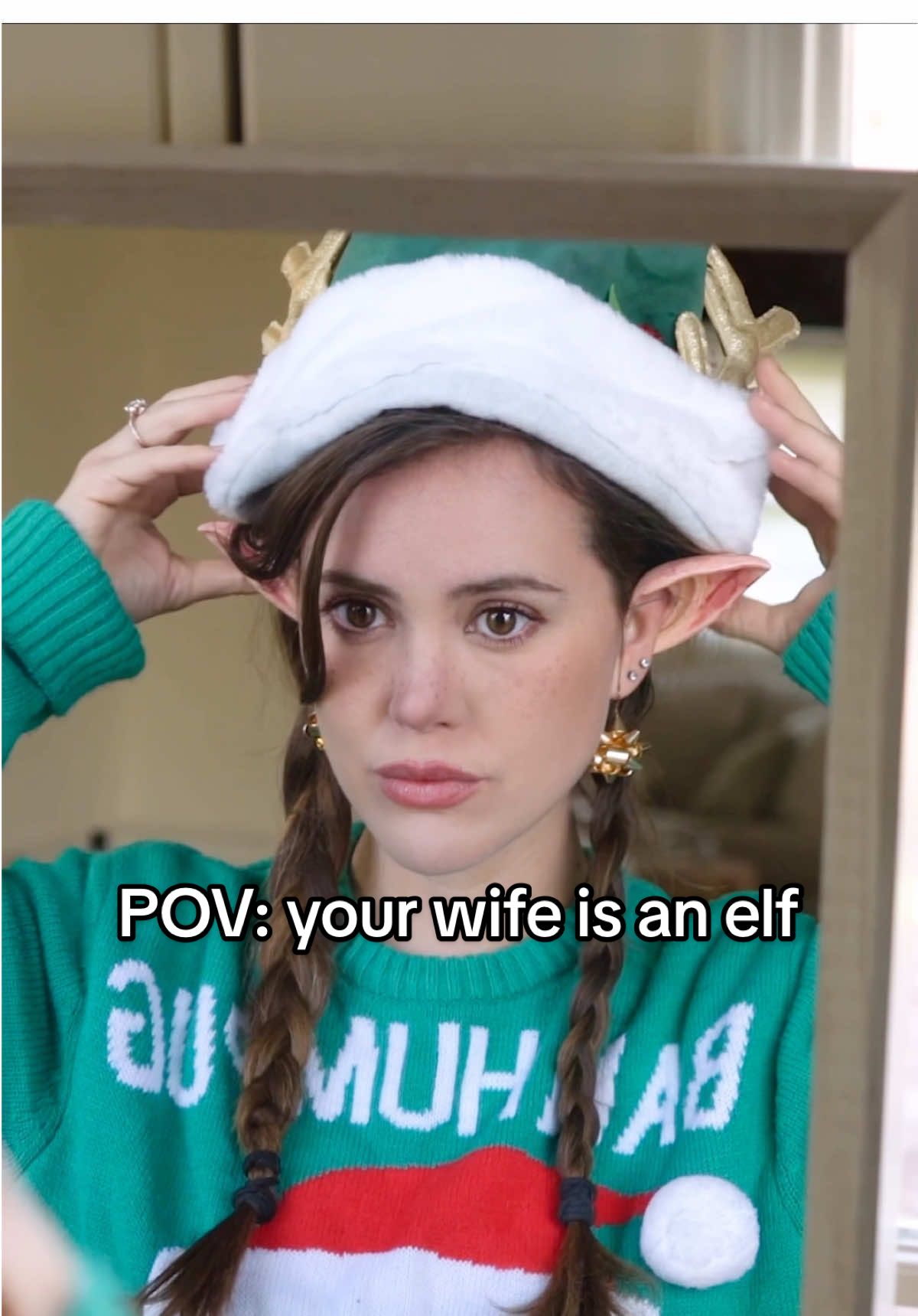 Every year around this time, Phillip has to say goodbye.  #elf #christmas #marriage #comedy #fyp #shortwife