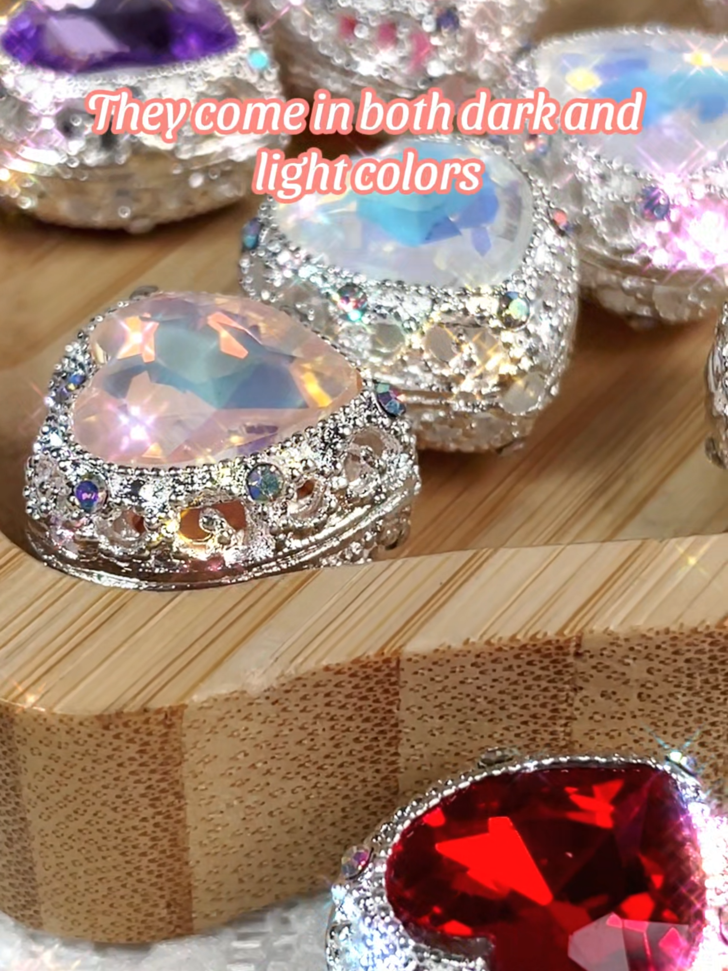 Blingbling Diamond Heart shaped beads ~ #gift #diyfashion #corlorful #DIY #diyprojects #tiktokshop #blingbling #beads#heart #blinguscolorado