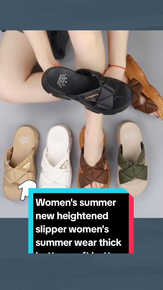 Women's summer new heightened slipper women's summer wear thick bottom soft bottom platform  under ₱84 pesos! Don't miss out! Tap the link below! #womenslipper #TikTokShop #TikTokFashion #tiktokfinds #tiktokph #tiktokaffiliate #LearnOnTikTok 