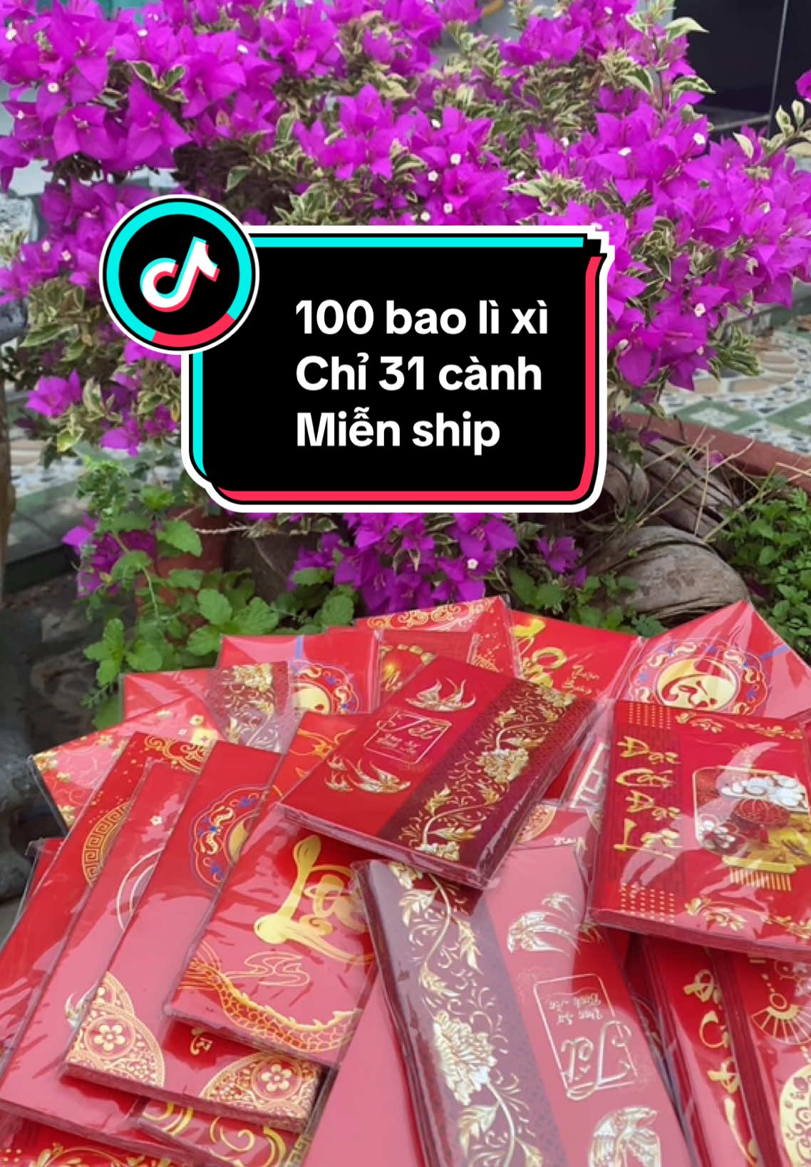 Bao lì xì tết năm 2025.100bao chỉ 31cành còn được miễn phí ship.nhiều mẫu cho mình lựa chọn thoải mái#coduyen #coduyenmientay #baolixi #baolixitet #noitrothongminh 